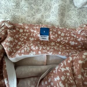 Old Navy Floral Knit Dress brown and white